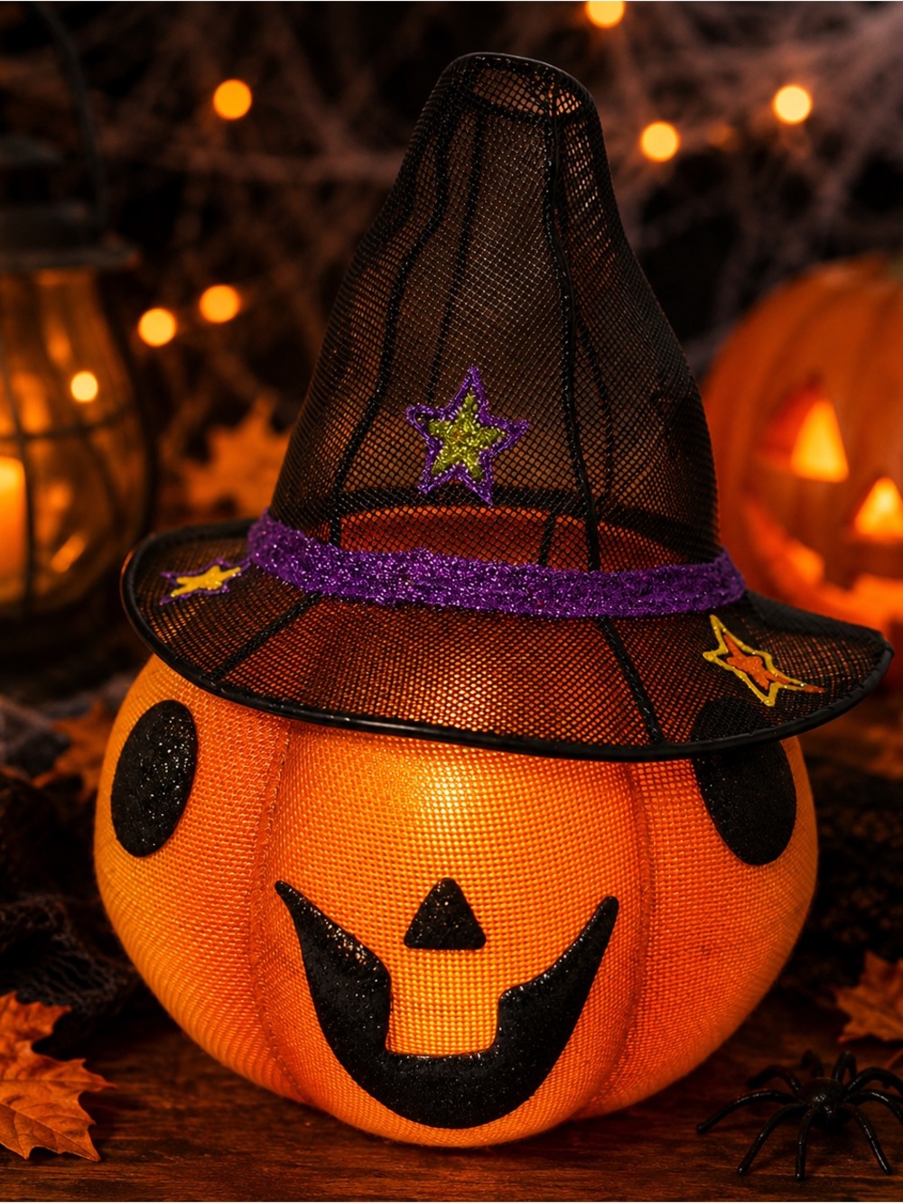PartyLite Mr. Pumpkin Head Metal Mesh Tealight Holder P9774
